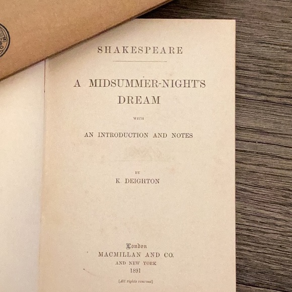 Antique books Shakespeare intro and notes by K Deighton Macmillan 1891 two books - Picture 8 of 15